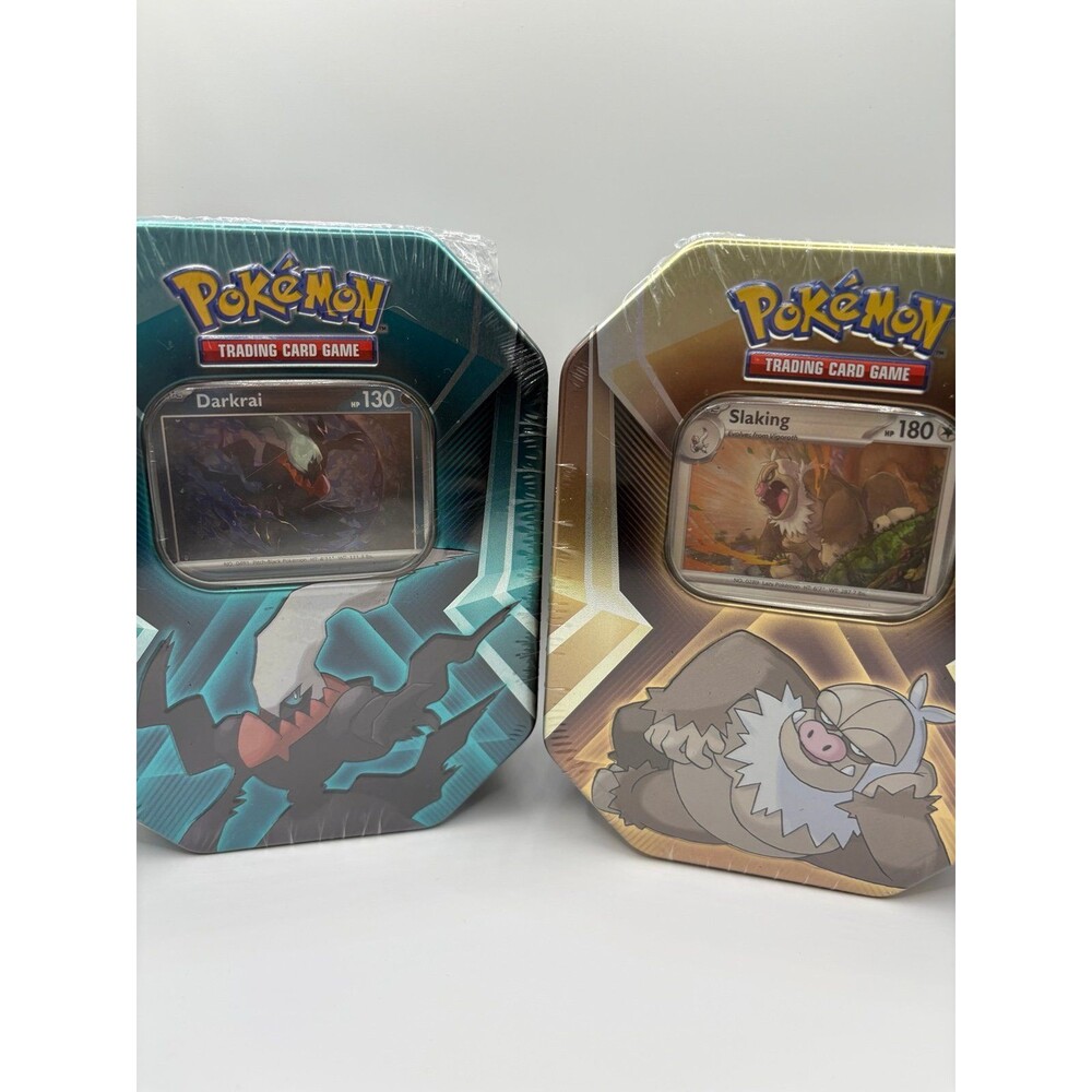 Pokemon TCG Triple Whammy Tin Darkrai & Slaking Factory Sealed Lot of 2